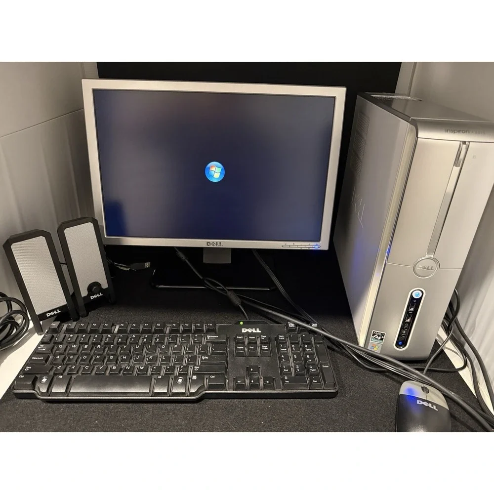 Dell Inspiron 531s Desktop PC Complete Setup Windows Vista Monitor Speakers
